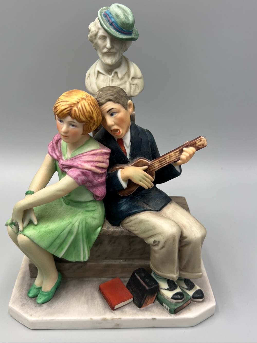 VTG Gorham Norman Rockwell Serenade Porcelain Figurine. 1983. Limited, #308/7500